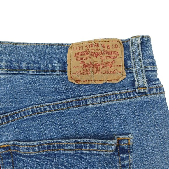 Levis 550 Relaxed Boot Cut Jeans Womens Size 16 M Light Wash Denim High Rise - Picture 13 of 13